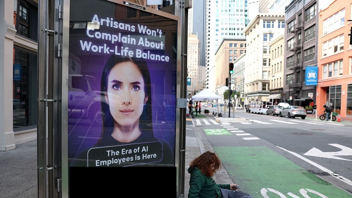 Anti-human AI 'rage-bait' billboards want to provoke us