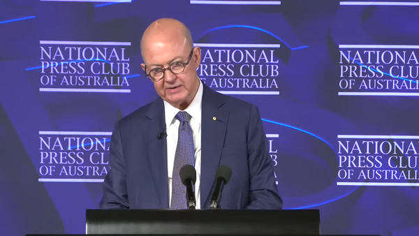 Kim Williams speaking at the National Press Club of Australia